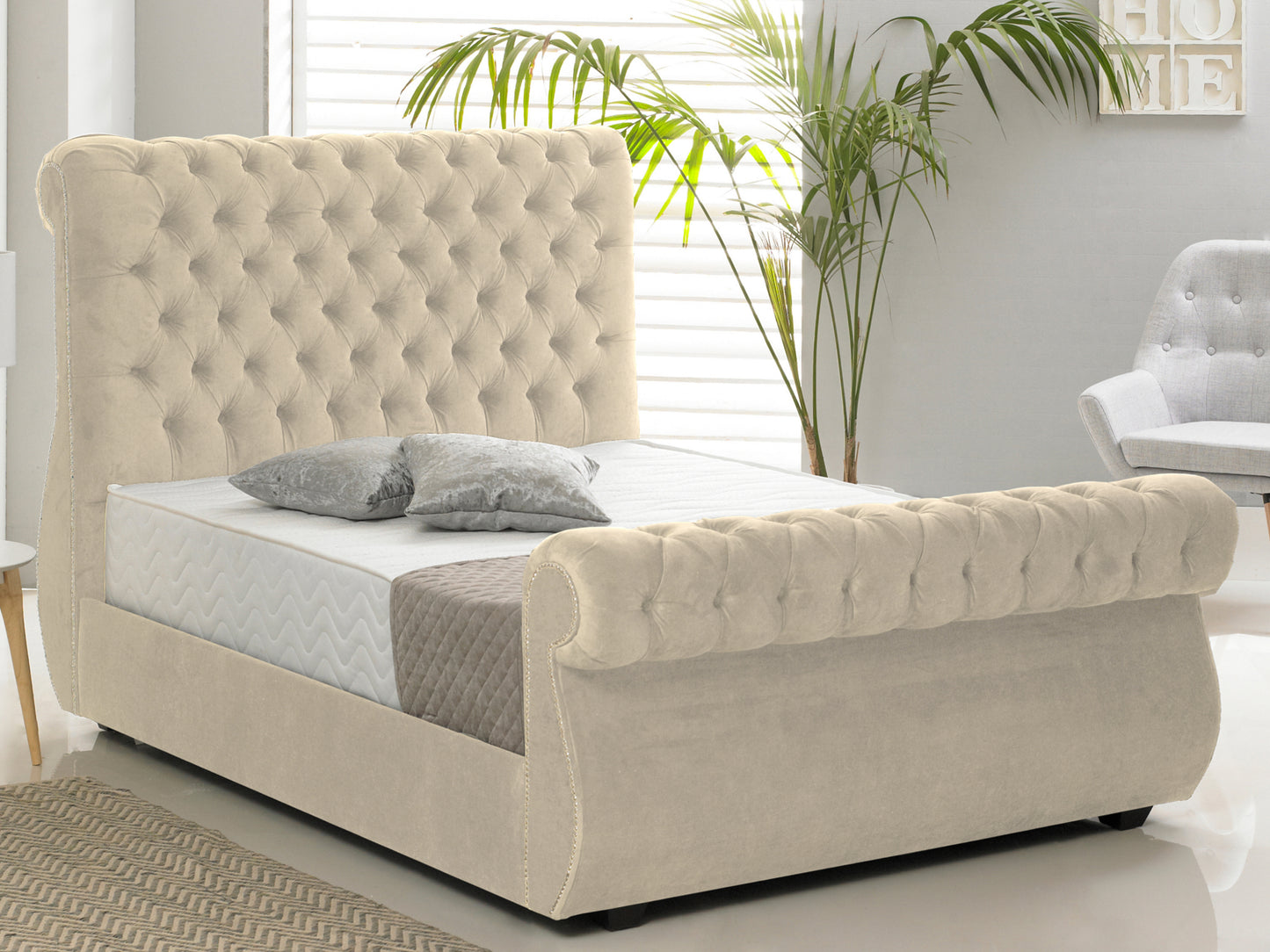 Chiswick Luxury Bed Frame in Hercules Cream
