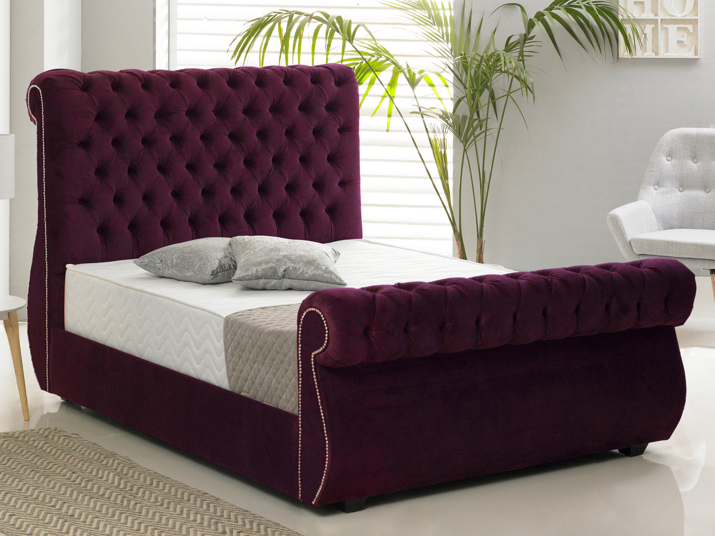 Chiswick Luxury Bed Frame in Hercules Purple