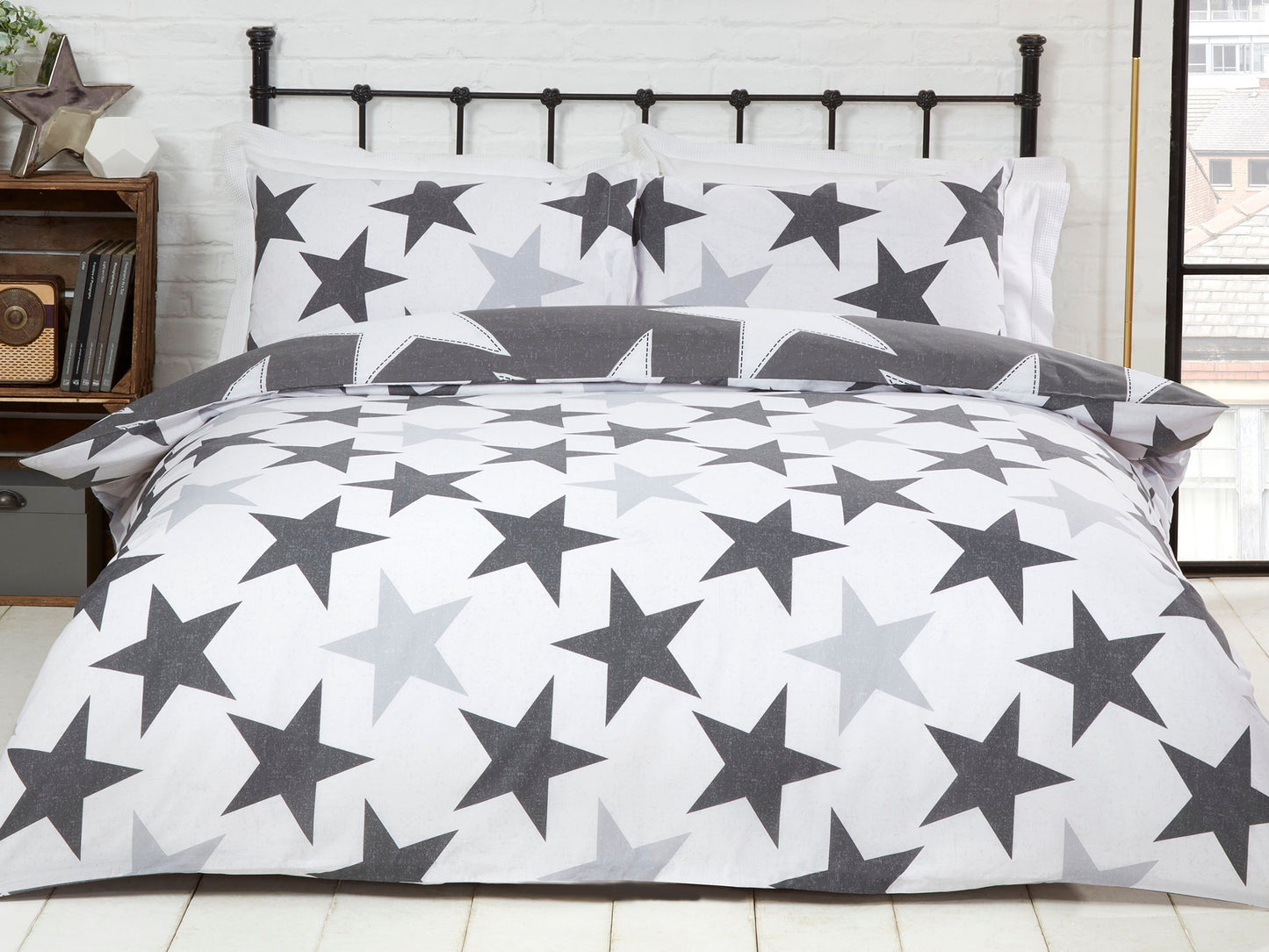 All Stars Reversible Bedding Set Grey
