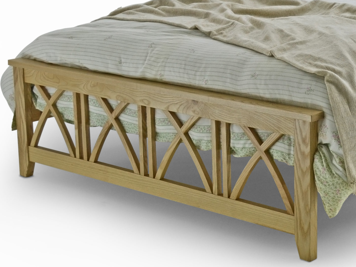 Asha Luxury Bed Frame in Solid Oak
