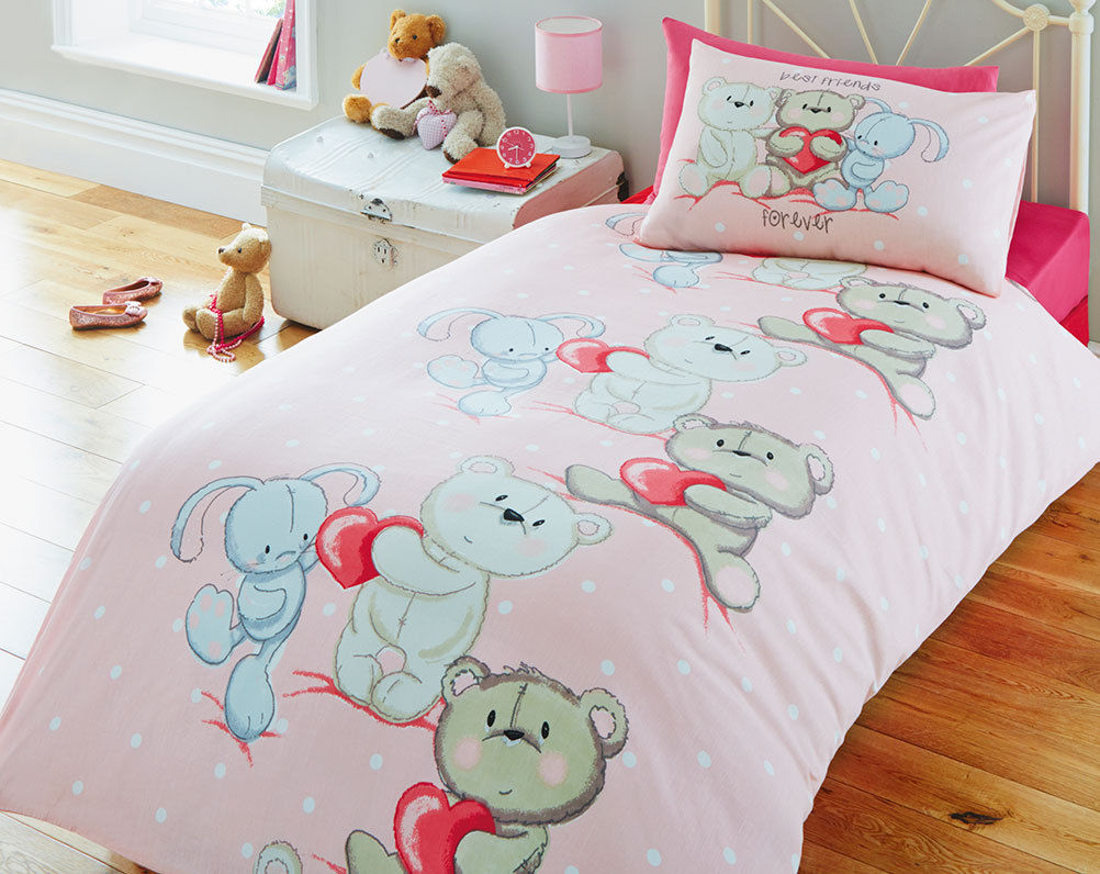 Best Friends Childrens Bedding Set Pink