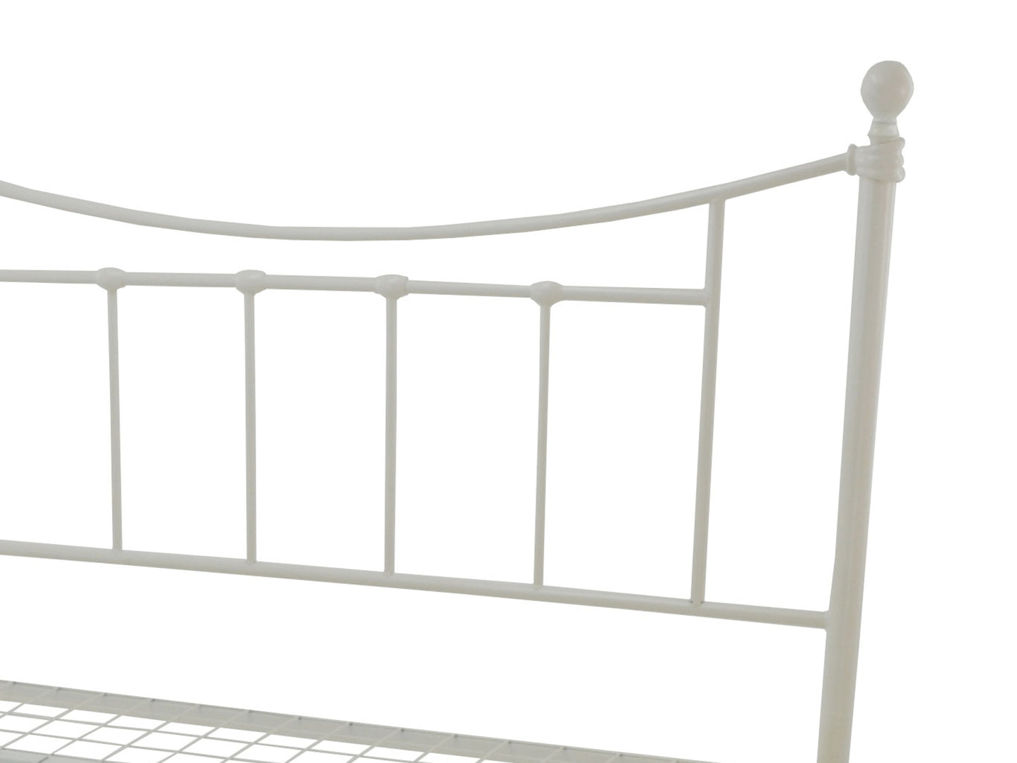 Brighton Luxury Metal Bed Frame in Ivory