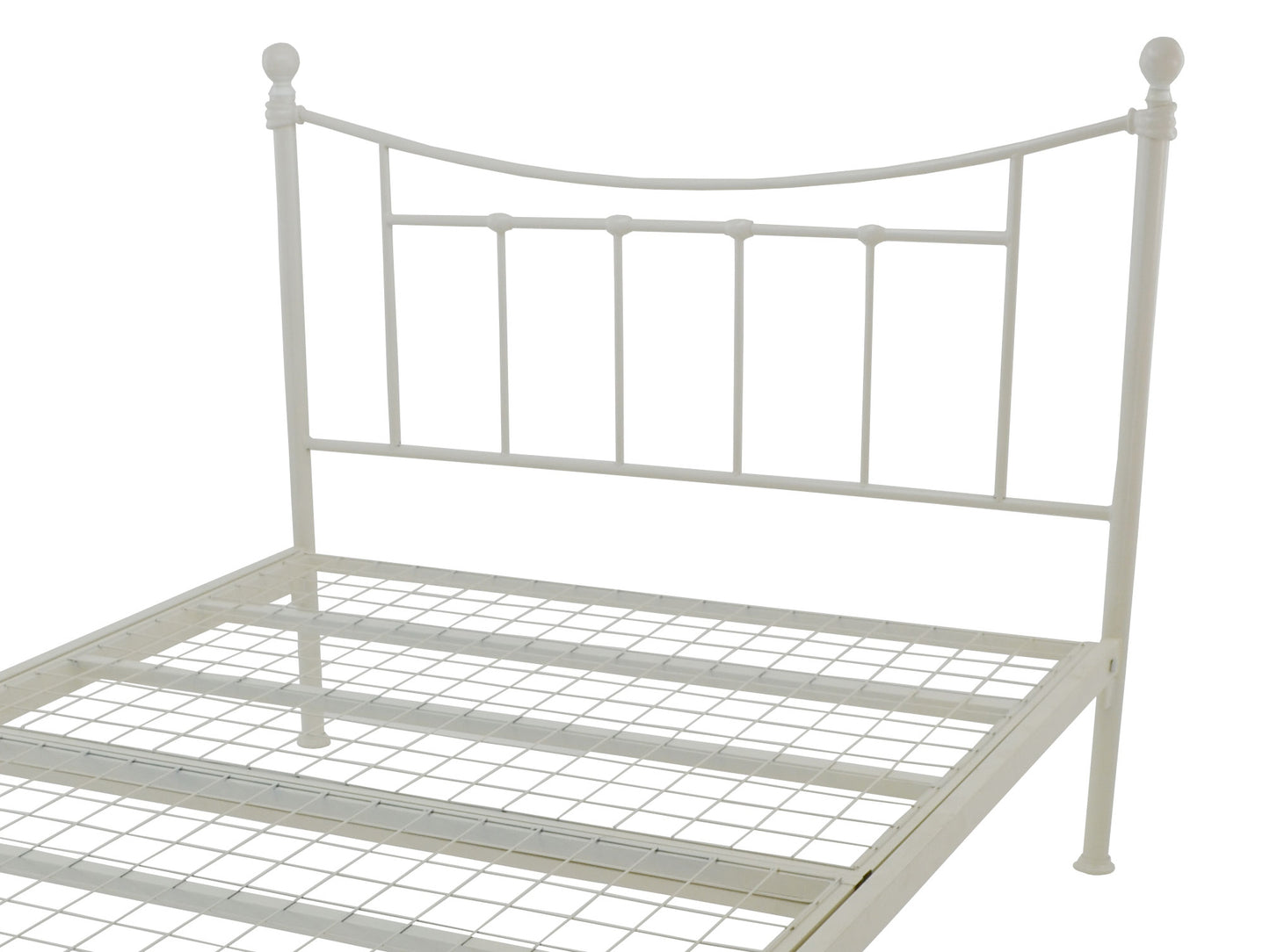 Brighton Luxury Metal Bed Frame in Ivory