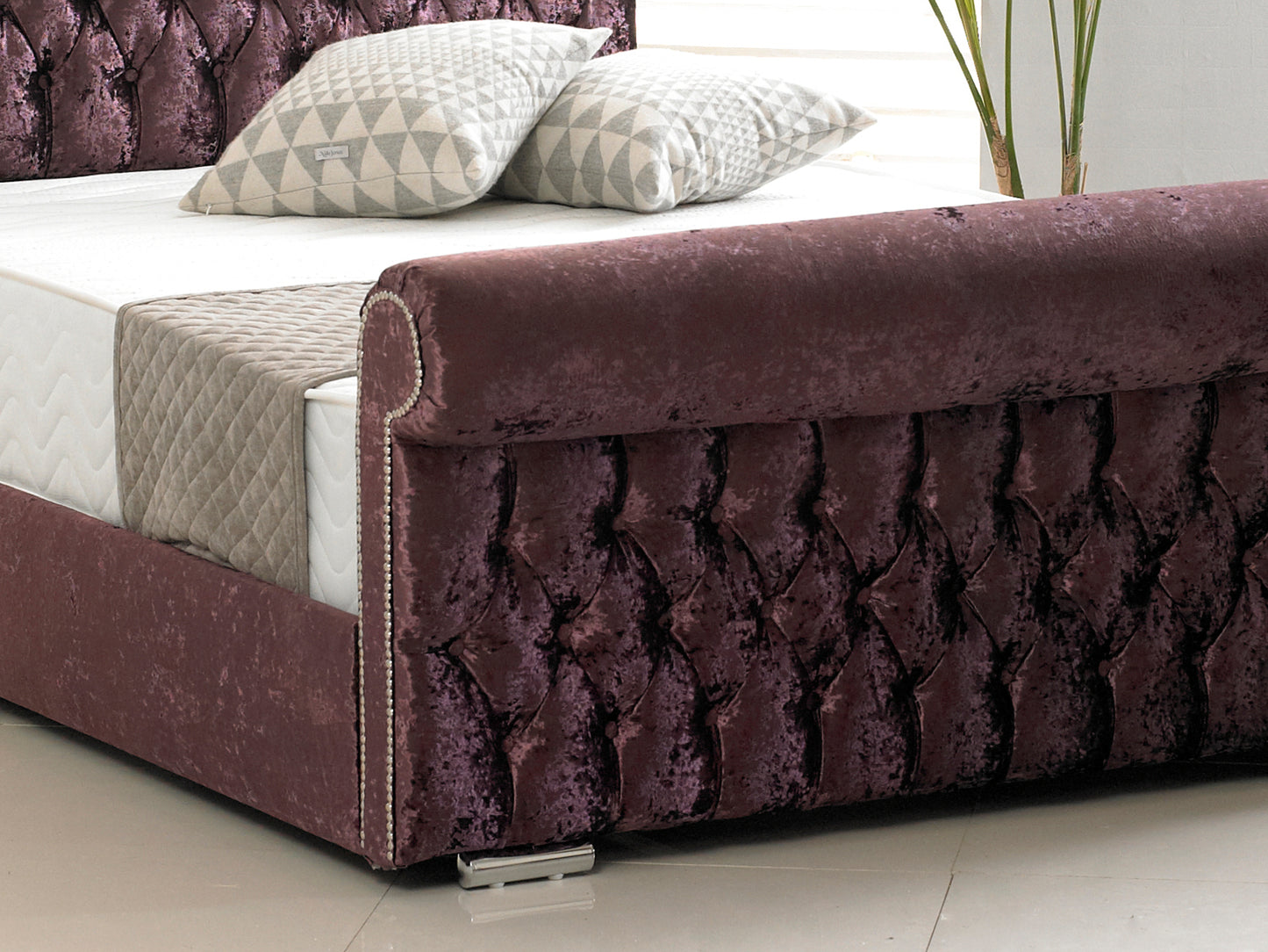 Buckingham Luxury Bed Frame in Crushed Purple