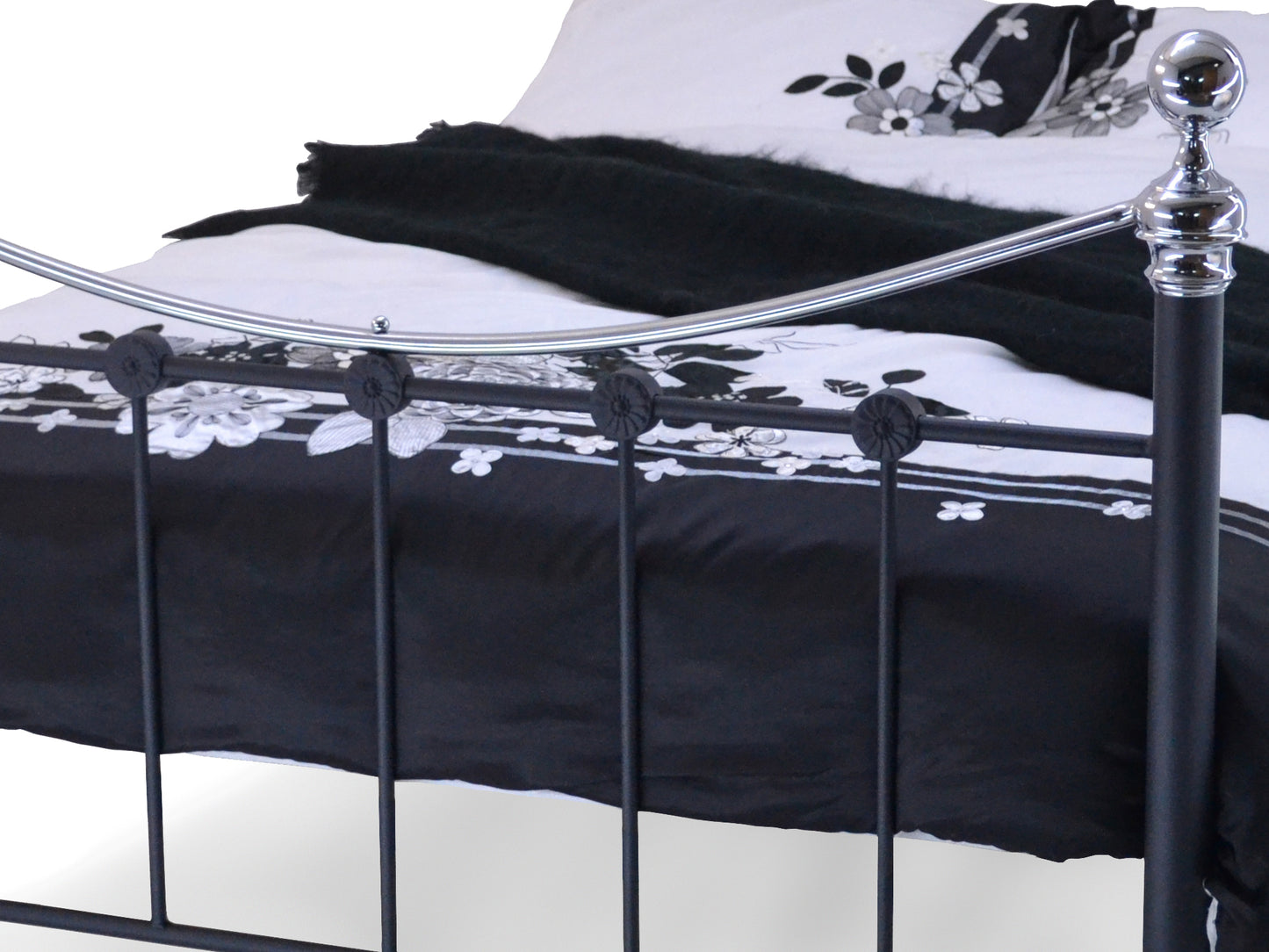 Camara Luxury Metal Bed Frame in Black