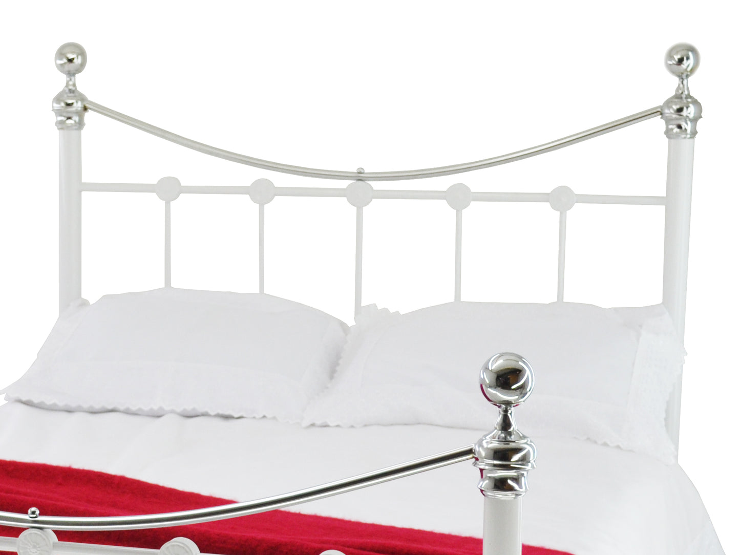 Camara Luxury Metal Bed Frame in White