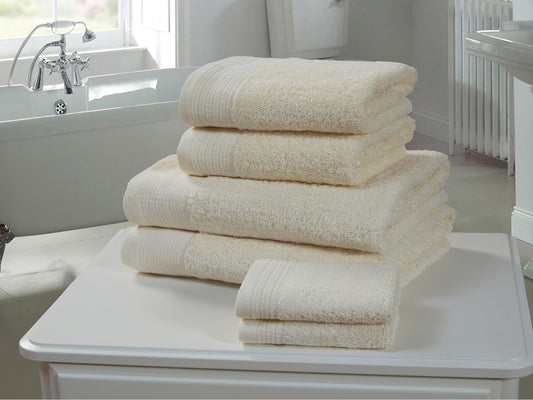 Chatsworth 100% Egyptian Cotton Bathroom Towels 600gsm Cream