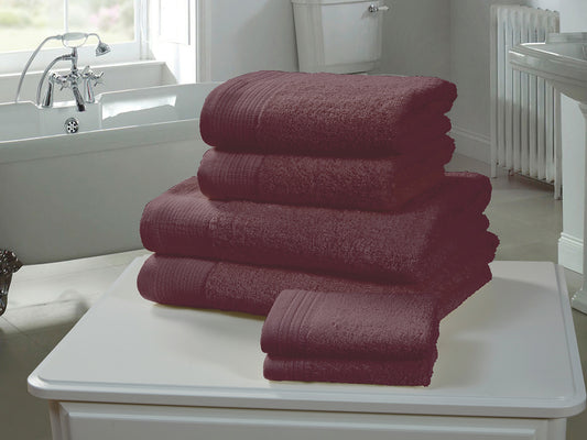 Chatsworth 100% Egyptian Cotton Bathroom Towels 600gsm Damson
