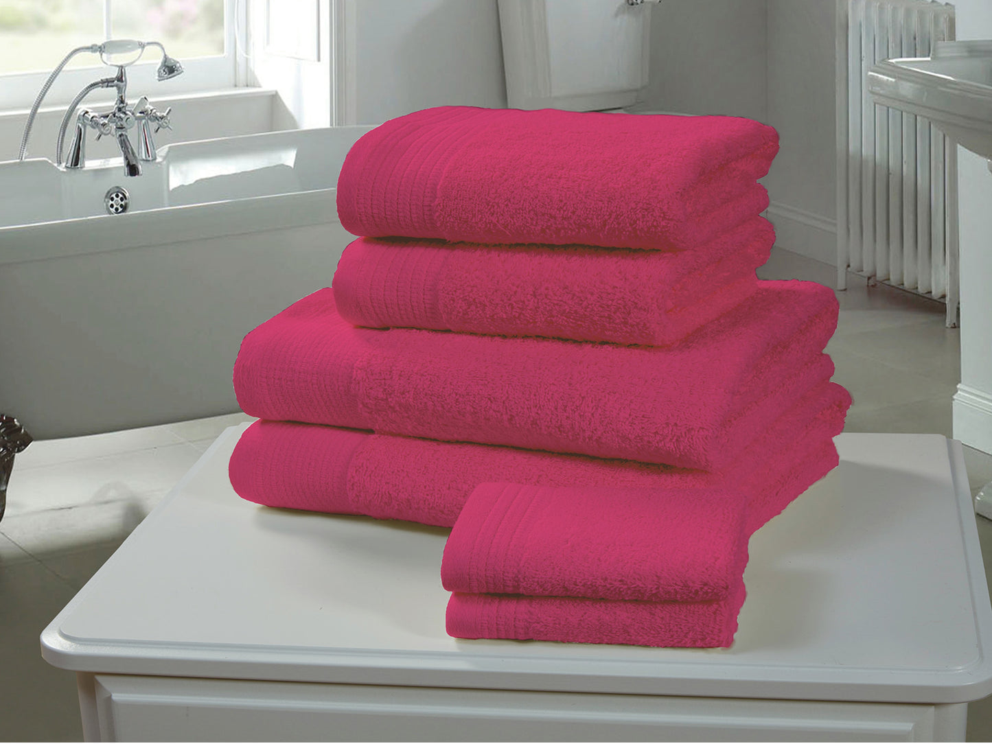Chatsworth 100% Egyptian Cotton Bathroom Towels 600gsm Fuchsia