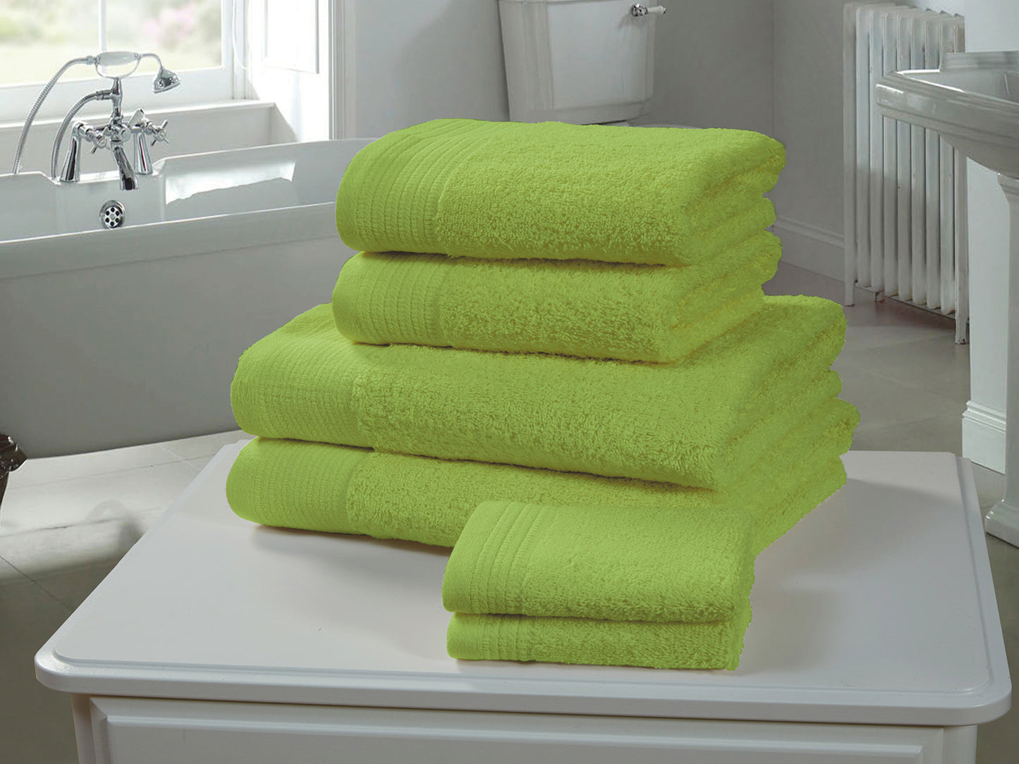 Chatsworth 100% Egyptian Cotton Bathroom Towels 600gsm Lime