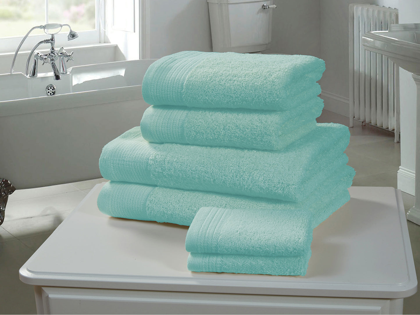 Chatsworth 100% Egyptian Cotton Bathroom Towels 600gsm Turquoise