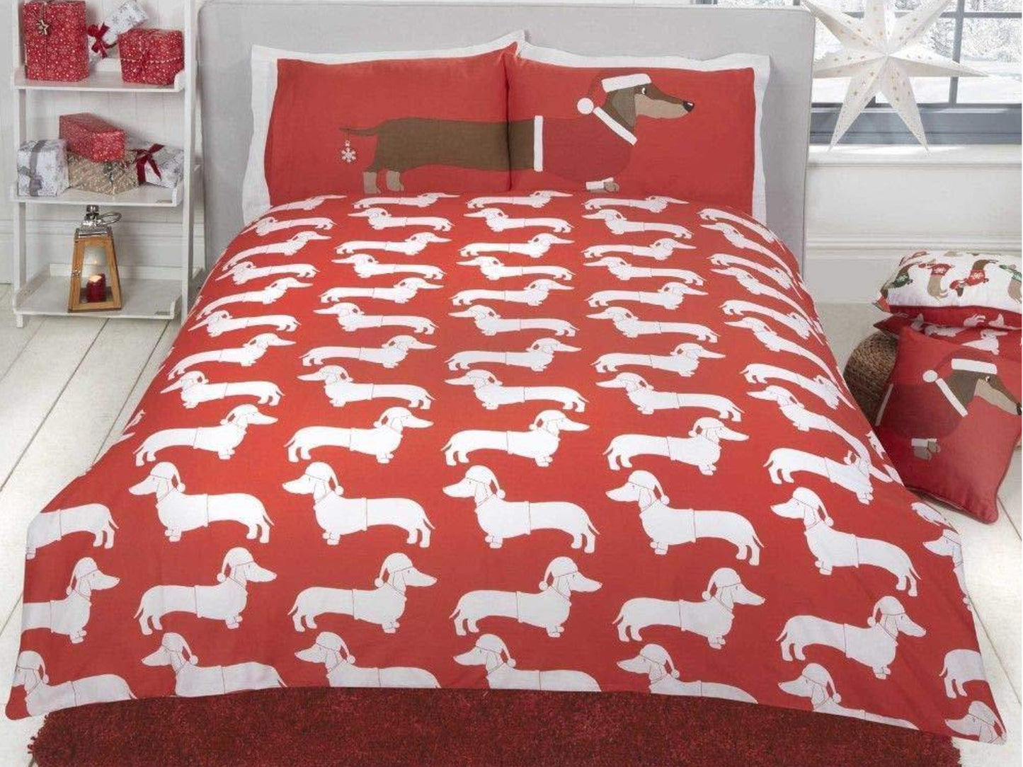 Christmas Sausage Dog Bedding Set Multi
