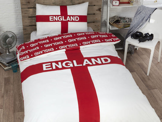 England Football Childrens Bedding Set White