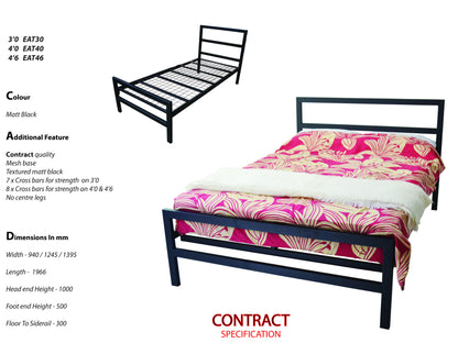 Euxton Mesh Metal Bed Frame in Black