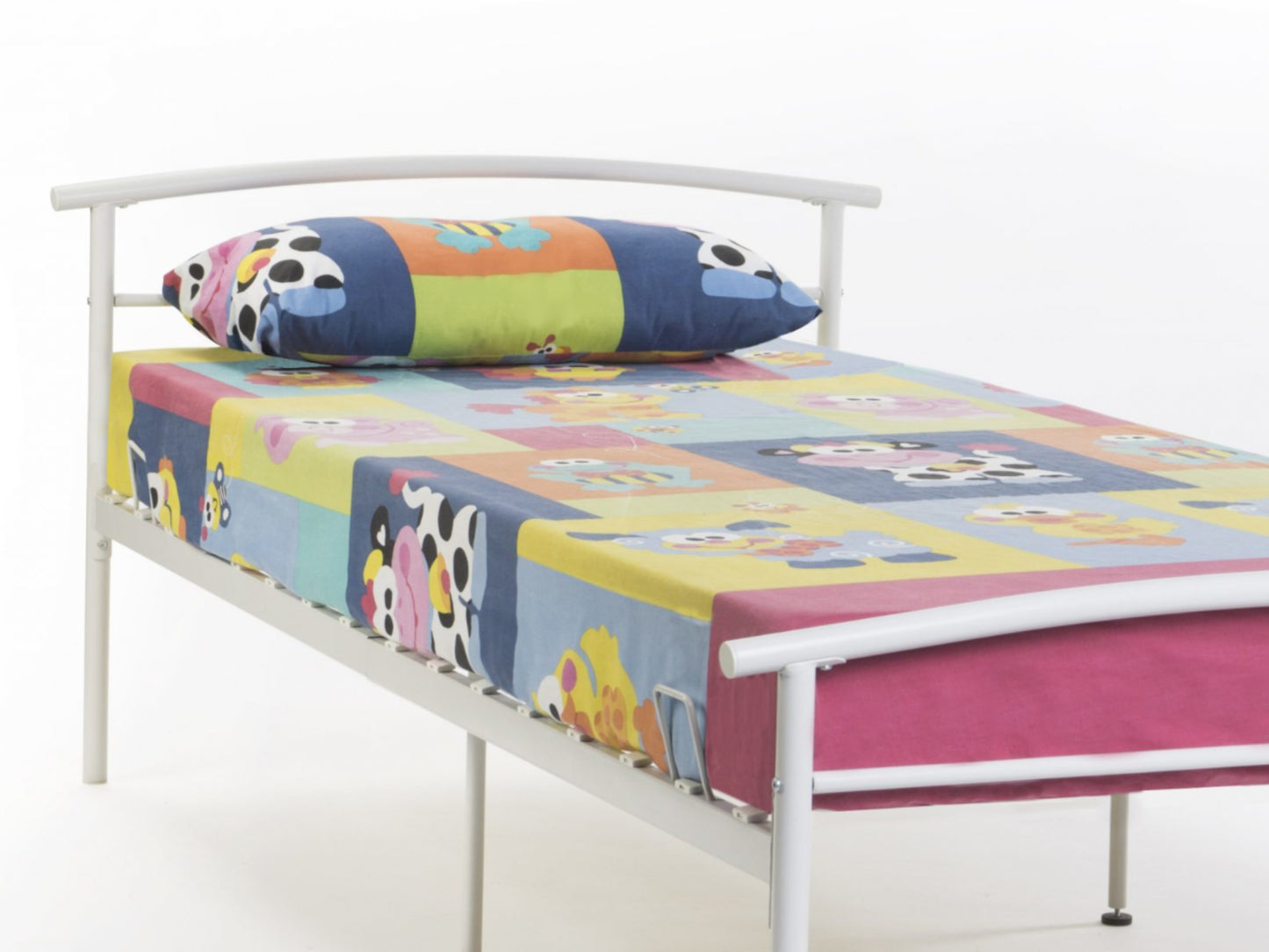 Kie Metal Bed Frame in White