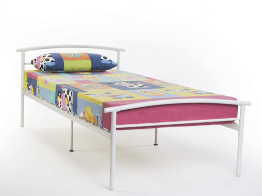 Kie Metal Bed Frame in White