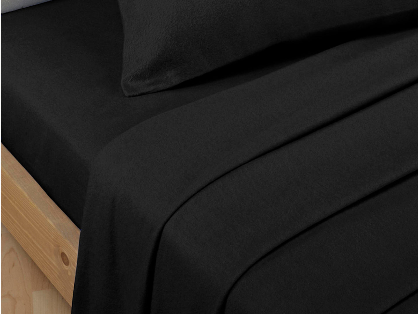 Percale Luxury Flat Sheet Black