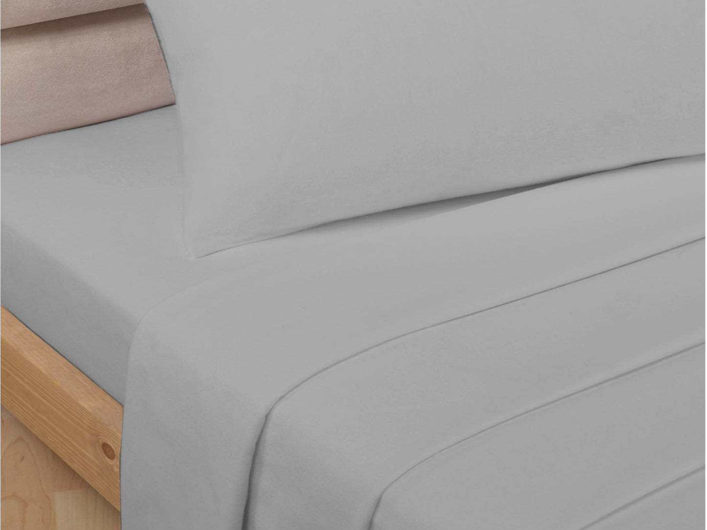 Percale Luxury Fitted Sheet Grey
