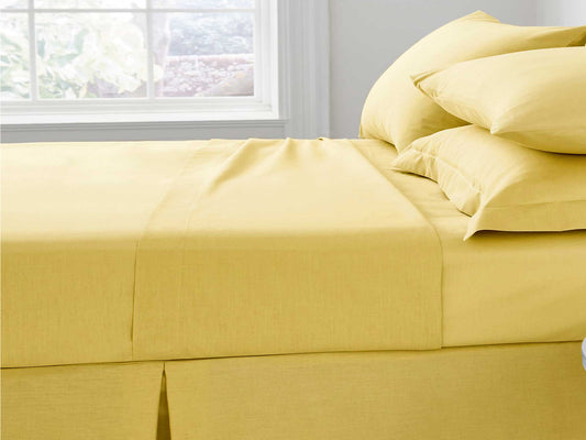 Percale Luxury Fitted Sheet Ochre