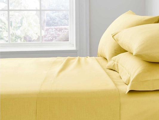 Percale Luxury Pillow Cases Ochre