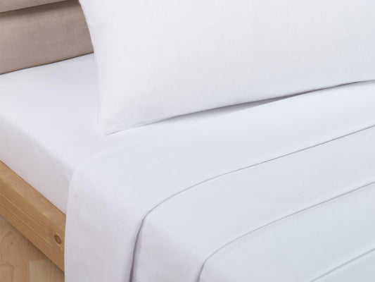 Percale Luxury Fitted Sheet White