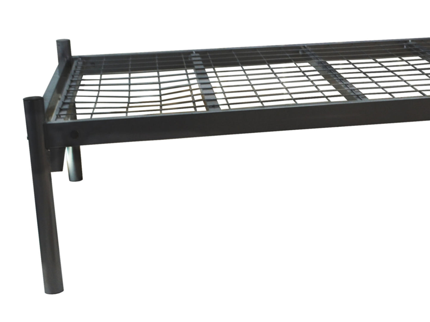 Platinum Mesh Metal Bed Frame in Black