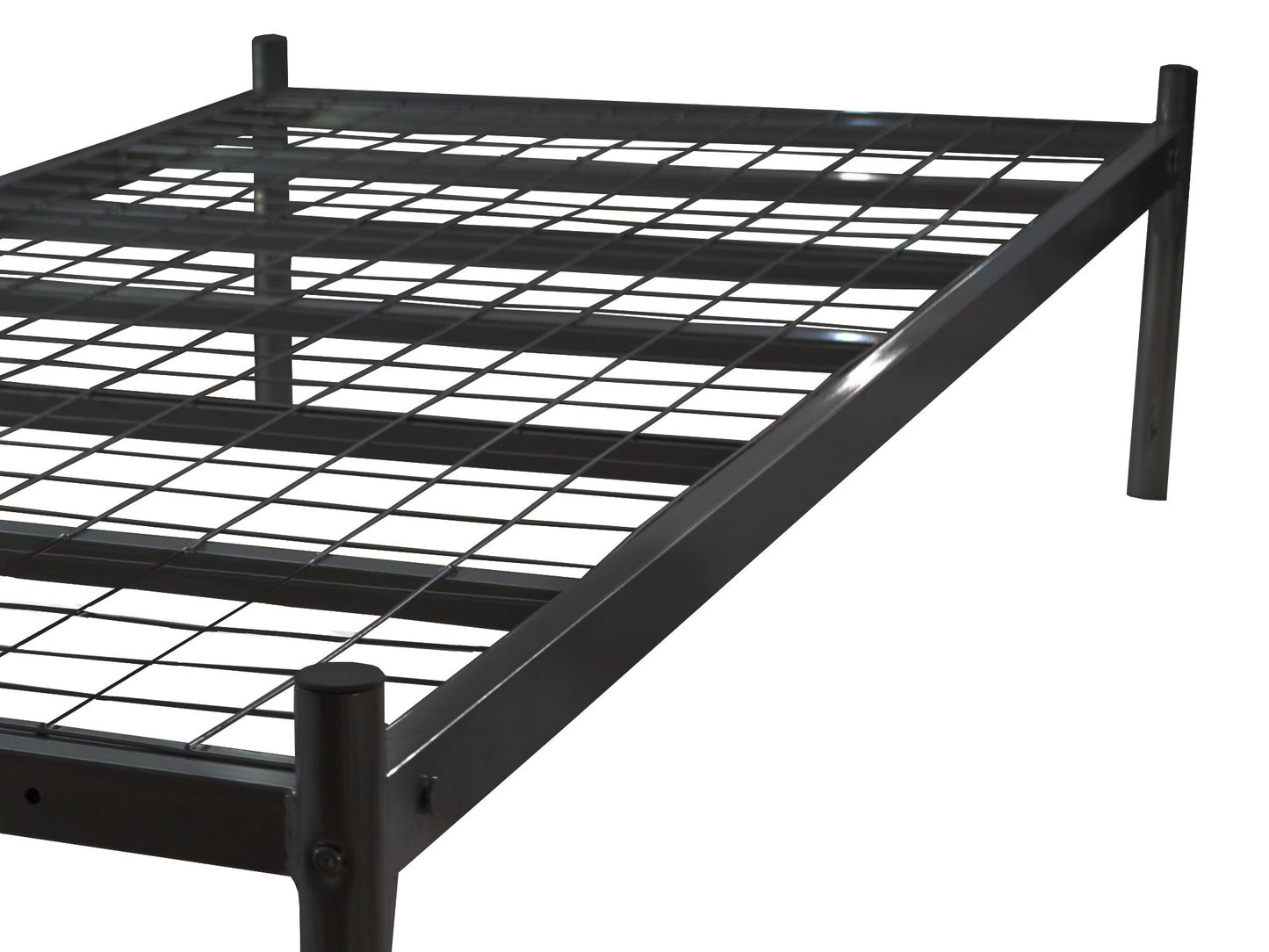 Platinum Mesh Metal Bed Frame in Black