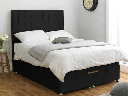 Shelly FS Ottoman Twix Opening Bed Base in Naples Black