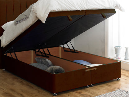 Shelly FS Ottoman Twix Opening Bed Base in Naples Brown