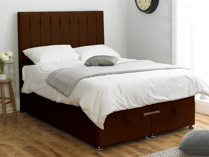 Shelly FS Ottoman Twix Opening Bed Base in Naples Brown