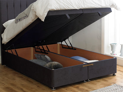 Shelly FS Ottoman Twix Opening Bed Base in Naples Charcoal