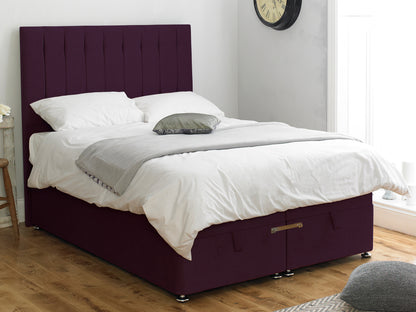Shelly FS Ottoman Twix Opening Bed Base in Naples Purple