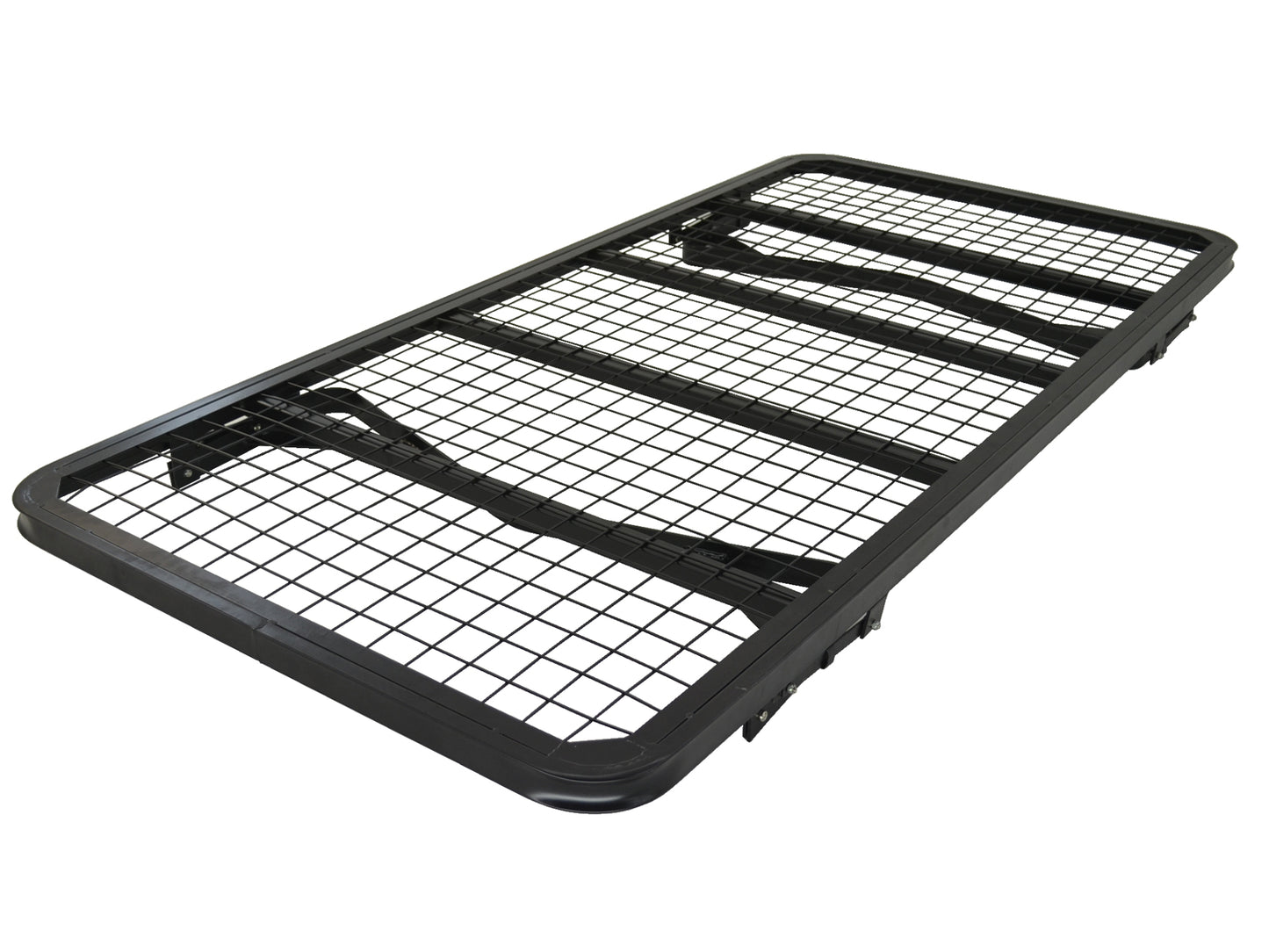 Skid Fold Away Mesh Metal Bed Frame in Black