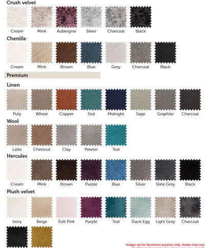 Olivia Luxury Bed Frame in Plush Velvet Charcoal