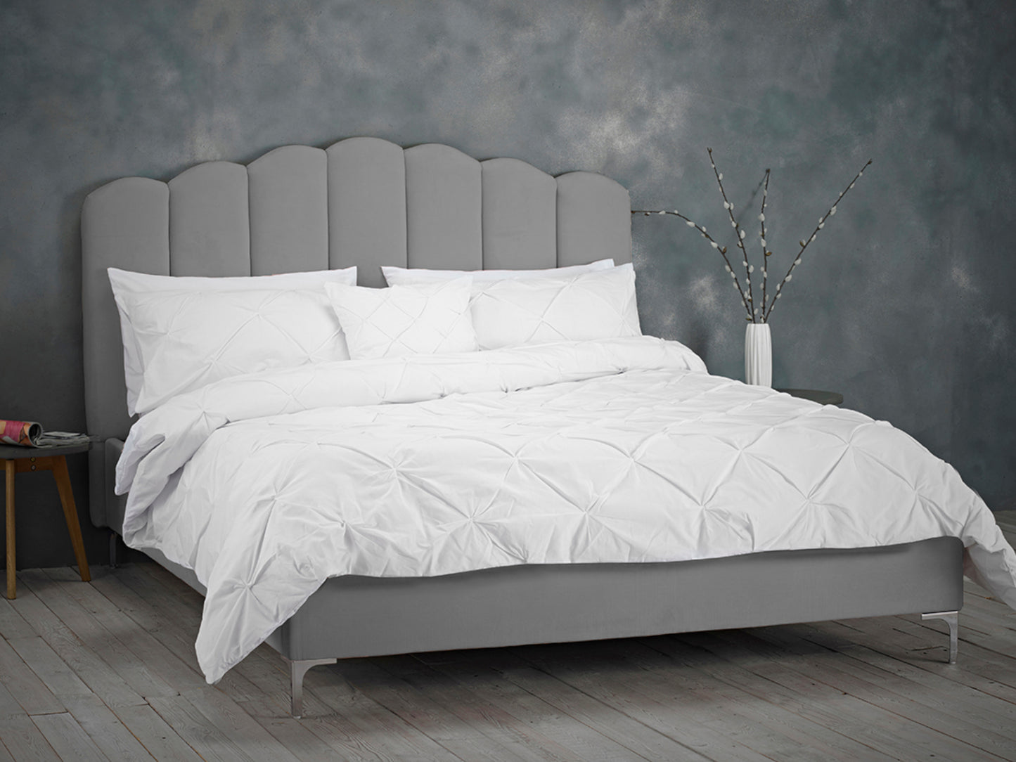 Willow Bed Frame in Soft Silver